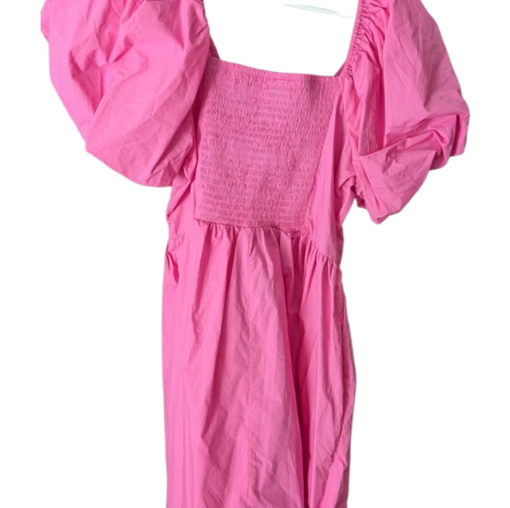 A New Day Pink Tiered babydoll Smocked Sundress with Pockets Plus Size XXL NWT - Picture 8 of 9